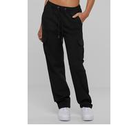 Urban Classics Ladies High Waist Twill Cargo Pants Pantalones, Black, S para Mujer