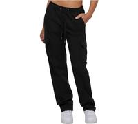 Urban Classics Ladies High Waist Twill Cargo Pants Black Talla: L | Pantalones cargo Outlet | Mujer | Negro