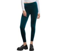 Urban Classics Leggings de terciopelo cintura alta para mujer Verde petróleo 5XL