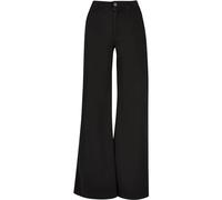 Urban Classics Ladies High Waist Wide Leg Chino Pants Mujer Chino Negro W32L34