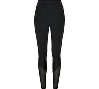 Urban Classics Ladies Highwaist Mixed Tech Leggings, Negro/Negro, M para Mujer