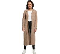 Urban Classics Ladies Hooded Feather Cardigan, Sudadera Con Capucha, Mujer, Beige (Soft Taupe), XXL