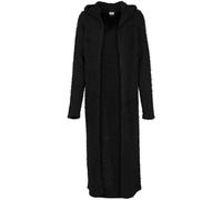 Urban Classics Ladies Hooded Feather Cardigan, Sudadera Con Capucha, Mujer, Negro (Black 7), M