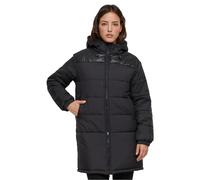 Urban Classics Ladies Hooded Mixed Puffer Coat Chaqueta, Black, XL para Mujer
