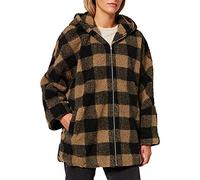 Urban Classics Ladies Hooded Oversized Check Sherpa Mujer Chaqueta entre-tiempo Marrón L