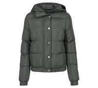 Urban Classics Ladies Hooded Puffer Jacket Chaqueta, Verde (Darkolive 551), S para Mujer