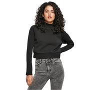 Urban Classics Ladies Interlock Short Turtleneck Crew Sudadera Mujer, Negro, M