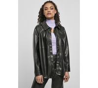 Urban Classics Ladies Jacket Ladies Faux Leather Overshirt Black M
