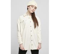 Urban Classics Ladies Jacket Ladies Long Corduroy Overshirt Whitesand 4XL