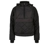 Urban Classics Ladies Jacket Ladies Oversized Diamond Quilted Pull Over Jacket Negro S