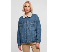 Urban Classics Ladies Jacket Ladies Oversized Sherpa Denim Jacket Clearblue Washed XS