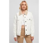 Urban Classics Ladies Jacket Ladies Oversized Sherpa Denim Jacket Offwhite Raw 5XL
