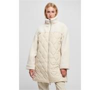 Urban Classics Ladies Jacket Ladies Oversized Sherpa Quilted Coat Softseagrass/Whitesand XL