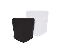 Urban Classics Ladies Knotted Bandeau Top 2-Pack, Camiseta Mujer, White+Black,
