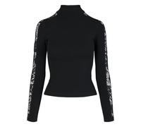 Urban Classics Ladies Lace Striped Longsleeve Mujer Camiseta Manga Larga Negro S