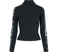 Urban Classics Ladies Lace Striped Longsleeve Mujer Camiseta Manga Larga Negro S