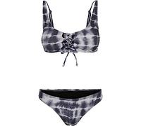 Urban Classics Ladies Lace Up Tie Dye Bikini Black/white Talla: M | Outlet | Mujer | Negro