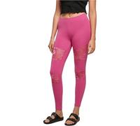 Urban Classics Ladies Laces Inset-Mallas para Mujer Leggings, brightviolet, 3XL
