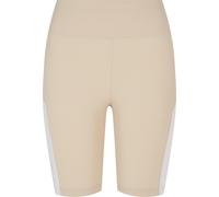 Urban Classics Ladies Ladies Colour Block Cycle Shorts Soft Seagrass/White XS