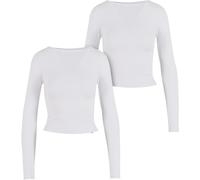 Urban Classics Ladies Ladies Ruffled Super Slim Longsleeve 2-Pack TB7088A 3XL