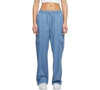 Urban Classics Ladies Light Denim Cargo Pants Pantalones, Skyblue Washed, L para Mujer