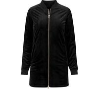 Urban Classics Ladies Long Velvet Jacket, Chaqueta Para Mujer, Negro (Black 7), 34