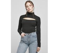 Urban Classics Ladies Longsleeve Ladies Cut-Out Turtleneck Longsleeve Black XL