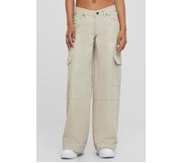 Urban Classics Ladies Low Waist Cargo Denim Offwhite Raw Talla: W26 | Pantalones Cargo Outlet | Mujer | Azul