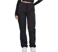 Urban Classics Ladies Nylon Cargo Pants Pantalones, Black, L para Mujer