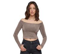 Urban Classics Ladies Off Shoulder Glitter Longsleeve Camiseta, Gold, XXL para Mujer
