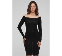 Urban Classics Ladies Off Shoulder Longsleeve Glitter Dress Black Talla: M | Mini Vestidos Outlet | Mujer | Negro