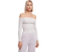 Urban Classics Ladies Off Shoulder Rib Longsleeve Camiseta, Lila Suave, XL para Mujer