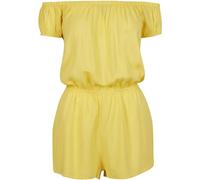 Urban Classics Ladies Off Shoulder Short Jumpsuit Mono, Amarillo (Bright-Yellow 01684), X-Small para Mujer