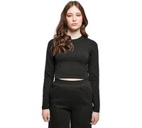 Urban Classics Ladies Organic Cropped Longsleeve Mujer Camiseta Manga Larga Negro M