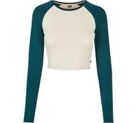 Urban Classics Ladies Organic Cropped Retro Baseball Longsleeve L