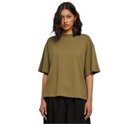 Urban Classics Ladies Organic Heavy Slit tee Camiseta, Tiniolive, M para Mujer