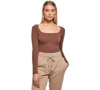 Urban Classics Ladies Organic Longsleeve Body Camiseta, Bark, L para Mujer