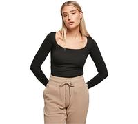 Urban Classics Body orgánico de manga larga para mujer, Negro L