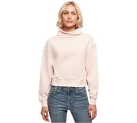 Urban Classics Ladies Organic-Pantalón Corto de Cuello Alto Sudadera, Rosa, M para Mujer