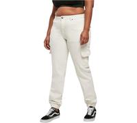 Urban Classics Ladies Organic Stretch Denim Cargo Pants, Pantalones De Las Mujeres, offwhite Raw, 26