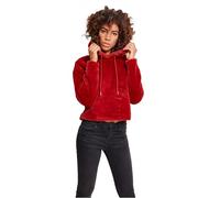 Urban Classics Ladies Oversize Short Teddy Hoody Capucha, Rojo (Burgundy 00606), Medium para Mujer