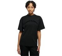 Urban Classics Ladies Oversized Flock tee Camiseta, Black, XS para Mujer