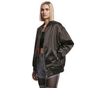 Urban Classics Ladies Oversized Satin Bomber Jacket Mujer Cazadora Bomber Negro M