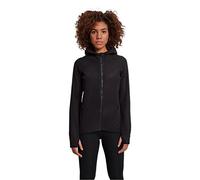 Urban Classics Sudadera con capucha forro polar para mujer con cremallera Negro XS