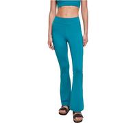 Urban Classics Ladies Recycled High Waist Flared Leggings, Pantalones Mujer, Watergreen,