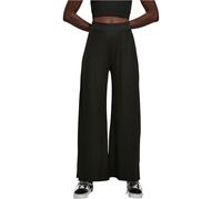 Urban Classics Ladies Rib Jersey Wide Leg Trousers Mujer Pantalones de Tela Negro L
