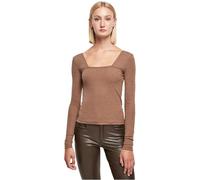 Urban Classics Ladies Rib Squared Neckline Longsleeve Darkkhaki Talla: XL | Manga Larga Outlet | Mujer