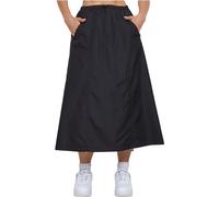 Urban Classics Ladies Ripstop Parachute Midi Skirt, Falda Mujer, Black,