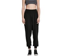 Urban Classics Ladies Sarong Mujer Pantalones de Tela Negro XS 100% Viscosa Harén