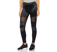 Urban Classics Ladies Shiny Tech Mesh Leggings Black Talla: S | Outlet | Mujer | Negro